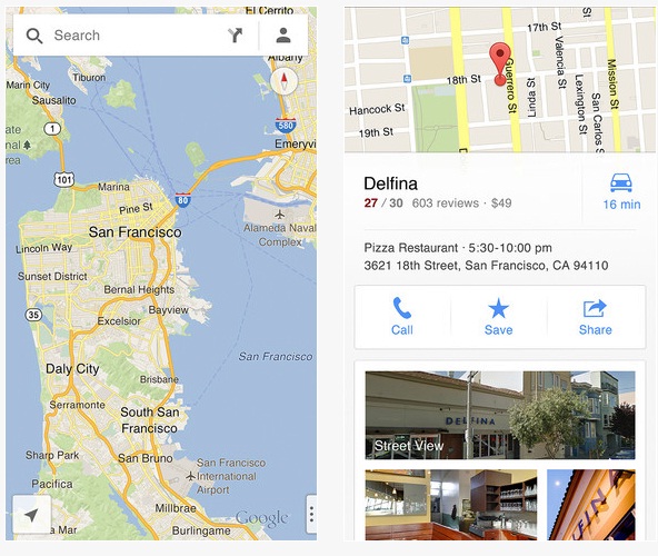 google maps for ios screenshot