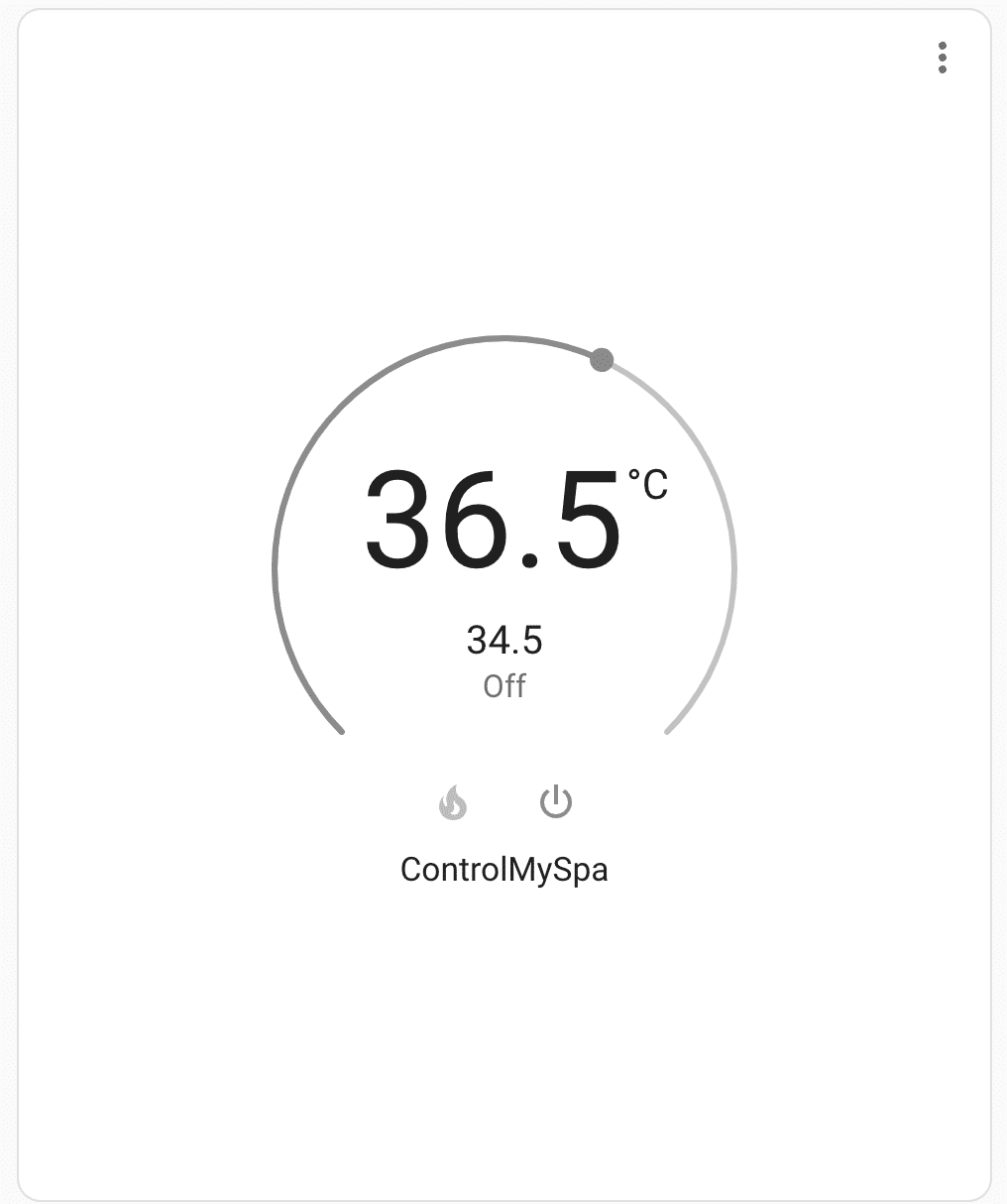 ControlMySpa thermostat in Home Assistant